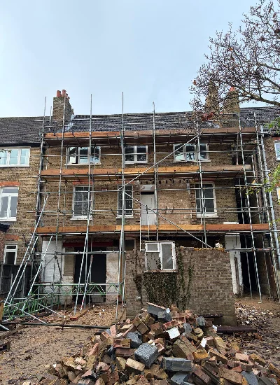 London residential renovation project managed with structural building support