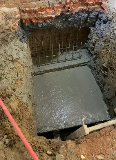 Basement waterproofing and underpinning work for a London residential property