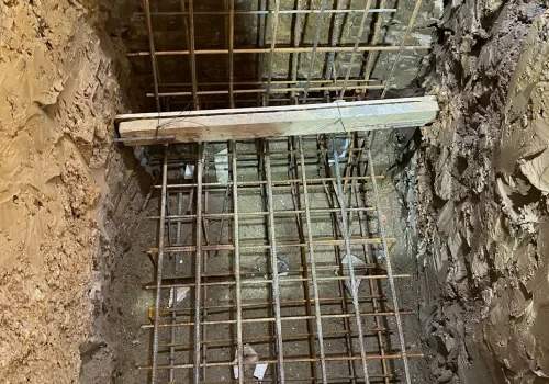 Basement waterproofing and drainage creating protected below-ground space