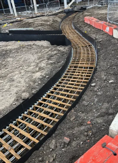 Foundation groundworks prepared to support a stable residential structure