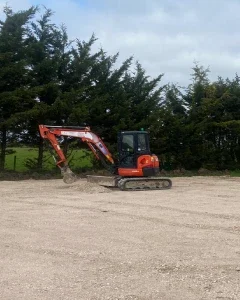 Ground preparation work for gardens and car park construction