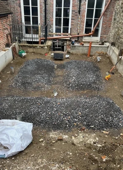 Foundation and piling works prepared for a London residential build