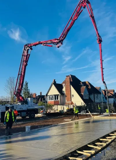Groundworks team preparing foundations for a residential build