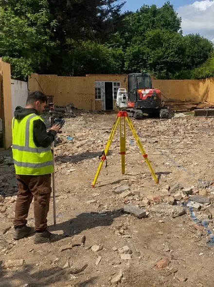 Client discussing major London construction plans with YKS Contractors Limited