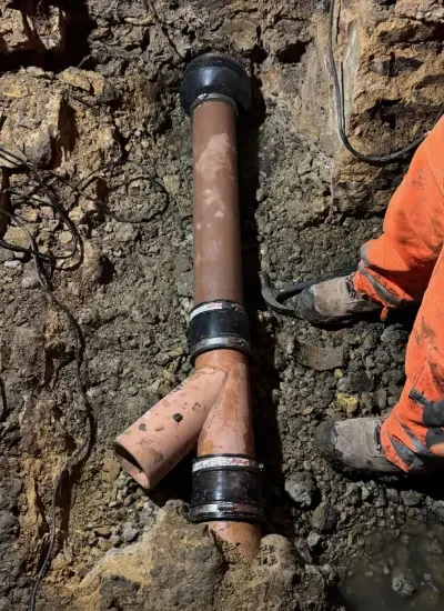 Below-ground drainage installation for a London residential project
